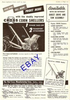 Big 1953 Red Cross Corn Shellers Ad Bluffton Indiana