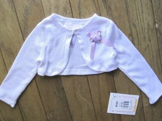   Floral White Jacket Bonnie Baby Size 12 18 Months Infant New