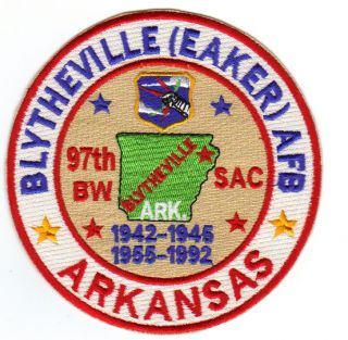 USAF Base Patch Blytheville Eaker AFB Arkansas 87th BW Closed 1992 Y 