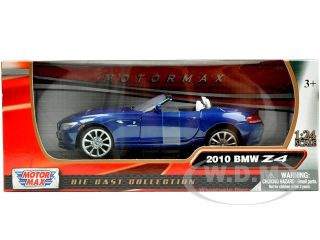 Brand new 124 scale diecast model of 2010 BMW Z4 Convertible Blue die 