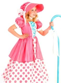 Kids Girls Pink Little Bo Peep Shepherd Halloween Costume