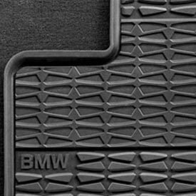 BMW E84 X1 All Models 2011 Present Rear Black Rubber Weather Mats New 