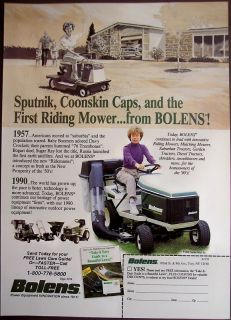1990 Bolens Riding Lawn Mower Vintage Ad