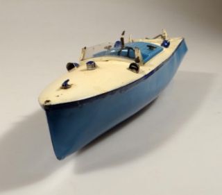Hornby Meccano Wind Up Toy Motor Boat Racer III Old