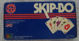 Great Vintage 1986 Skip Bo Card Game from Makers of Uno