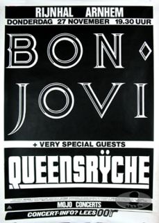 description original european concert poster for the bon jovi 1986