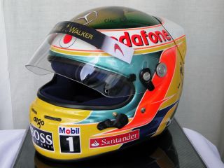Lewis Hamilton 2011 Indian GP Bob Marley Tribute F1 Helmet Full Size 