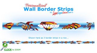   WALL BORDER STRIPS children boys bedroom wallpaper borders