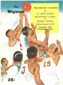 1958 Wigwam Basketball Sign Warrior Hawks Lakers Piston