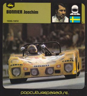 Joachim Bonnier Lola Car Racing History 1978 Photo Card