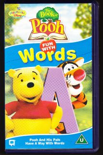 PLAYHOUSE DISNEY THE BOOK OF POOH FUN WITH WORDS VHS PAL UK VIDEO