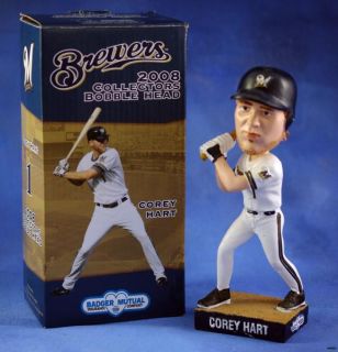 2008 Milwaukee Brewers Corey Hart Bobblehead with Box