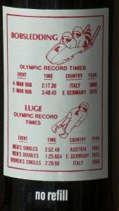 Coca Cola Coke 8 Different 1980 Olympic Games Lake Placid 10 oz Bottle 