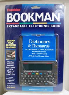 NEW RARE FRANKLIN BOOKMAN EXPANDABLE ELECTRONIC BOOK DICTIONARY 