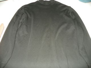 Bobby Jones Golf Black Long Sleeve Shirt Mock Neck L Large Peru Cotton 