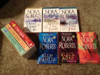 Lot of 9 Nora Roberts books (3 sets of trilogies) In The Garden, 3 