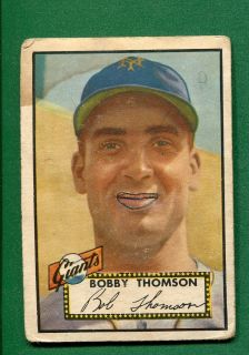 1952 TOPPS HIGH NUMBER BOBBY THOMSON # 313RARE