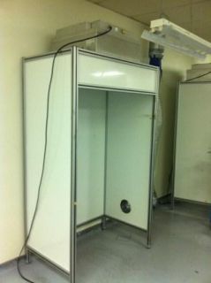 Paint Booth with Ventilation Fan