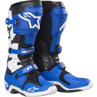 Alpinestars Tech 10 Motorcycle Racing Boots Blue White Mens Adult 
