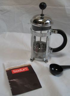BODUM FRENCH PRESS WITH INSTRUCTION BOOK AND MEASURING SPOON