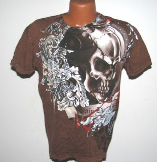 TLF T Shirt Train Like A Freak Skull Bodybuilding Med