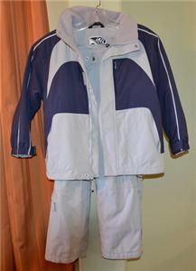 Body Glove Gray Blue Snowboard Snow Ski Jacket Pants Suit Youth Boys 8 
