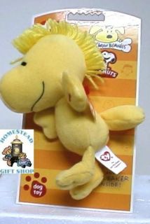   Ty Beanie Babie Peanuts Collection Bow WOW Squeaker Dog Toy