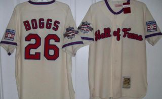 Boggs 26 Baseball Hall of Fame Mitchell Ness Jersey L