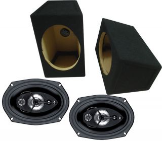 boss car stereo 6x9 loaded wedge boxes se695 chaos 600w 5 way speakers 