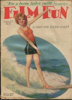 FILM FUN Aug 1929   ENOCH BOLLES    CLARA BOW WATER SKIING   FLAPPERS 