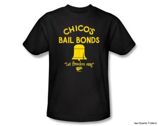 Licensed Bad News Bears Chicos Bail Bonds Adult Shirt S 3XL