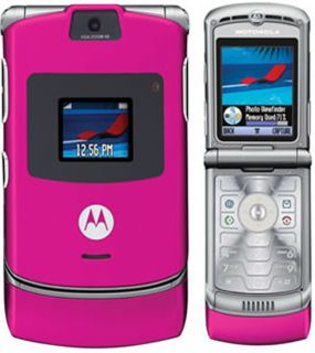 New in Box Motorola V3 Magenta Pink Unlocked at T T Mobile GSM Phone 