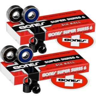 sets of bones super swiss 6 ball skateboard bearings