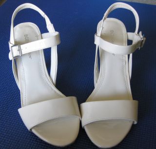 BCBGeneration White High Heel Shoes PL Hush Size 8 5B 38 5