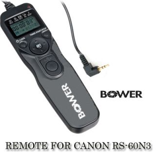Bower LCD Timer Remote for Canon RS 60E3 T4i 650D T3i 600D XT XTi T1i 