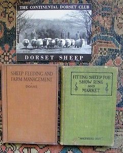 ANTIQUE SHEEP BOOKS DORSET FEED FARM MANAGEMENT SHOWING AND MARKET 