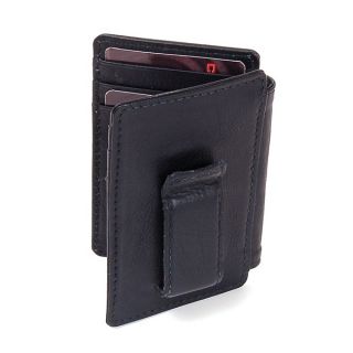 Mens Leather Money Clip Wallet Bi Fold Card Case Front Pocket ID 