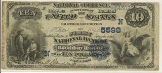 1882 Boothbay Harbor Maine Date Back Bank Note 2nd CHTR 1 of1 Known 
