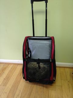 Cat or Dog Wheeled Pet Carrier Back Pack Car Seat Pet Bed Combo