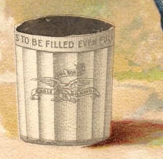 1800s Bordens NY Condensed Milk Bottle Adv Trade Card
