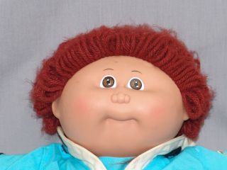 Vintage Cabbage Patch Kids Doll Baby Boy Red Brown Hair Sailor Outfit 