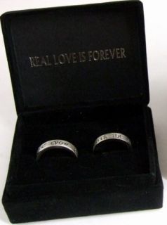   Love Is Forever His Her Engraved Ring Set Brandon Lee Movie