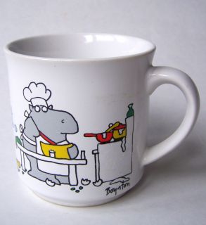 Sandra Boynton Diet Cooking Hippo Coffee Mug Recycled Paper Gift Idea 