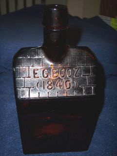 Booz 1840 Whiskey Bottle 8 inches Tall
