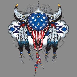 Native American Plains USA Bison Buffalo Skull Horns Protection Pride 