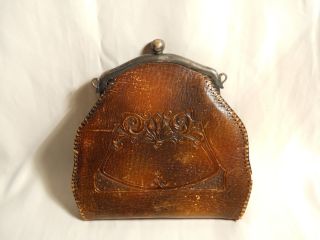 Bosca Hand Tooled Leather Vintage Purse 1911