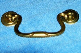   Classic Antique Brass Bail Drawer Pulls Swing Handles 1960S