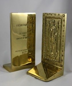 Brass Cast Bookends The Doors to The Library of Congress Virginia 