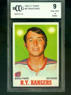 1970 Topps Brad Park Rookie Rangers BGS BCCG 9