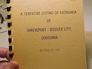   Listing of Exonumia Shreveprt Bossier 1974 Softcover Nice B37